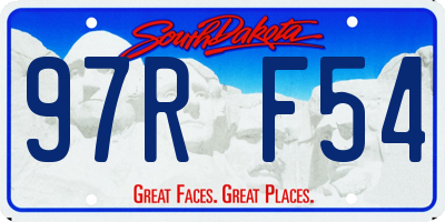SD license plate 97RF54