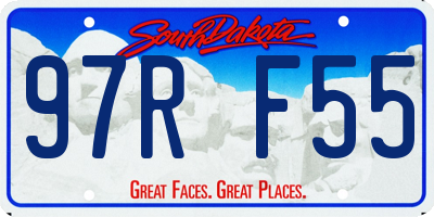 SD license plate 97RF55