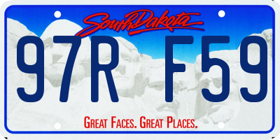 SD license plate 97RF59