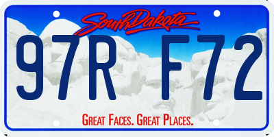 SD license plate 97RF72