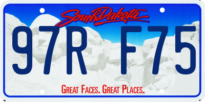 SD license plate 97RF75