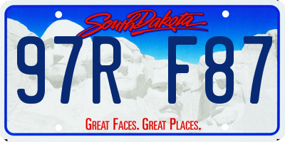 SD license plate 97RF87