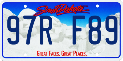 SD license plate 97RF89