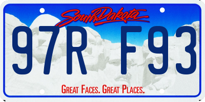 SD license plate 97RF93