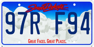 SD license plate 97RF94