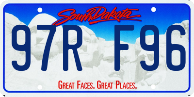 SD license plate 97RF96