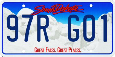 SD license plate 97RG01