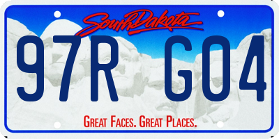 SD license plate 97RG04
