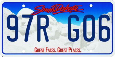 SD license plate 97RG06