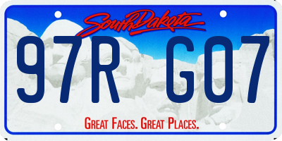 SD license plate 97RG07