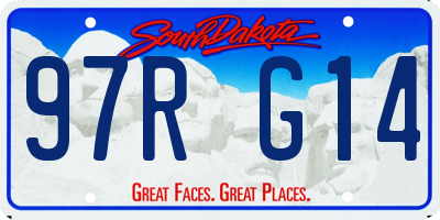 SD license plate 97RG14