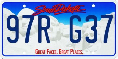SD license plate 97RG37