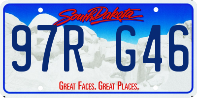 SD license plate 97RG46