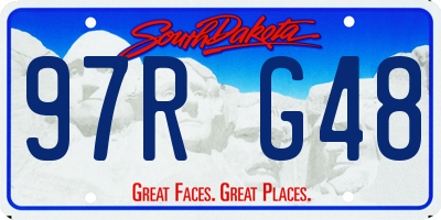 SD license plate 97RG48