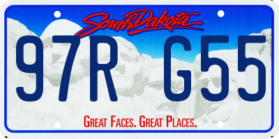 SD license plate 97RG55