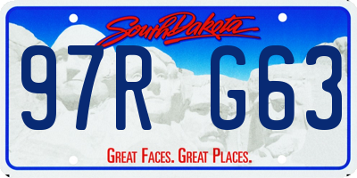 SD license plate 97RG63