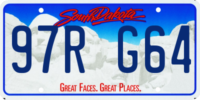 SD license plate 97RG64