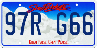 SD license plate 97RG66