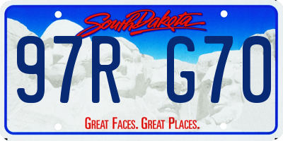 SD license plate 97RG70