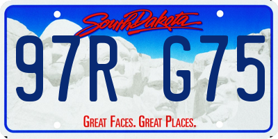 SD license plate 97RG75