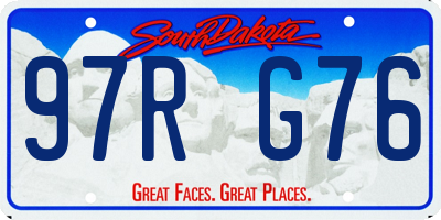 SD license plate 97RG76