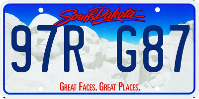 SD license plate 97RG87
