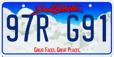 SD license plate 97RG91