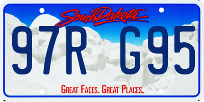 SD license plate 97RG95