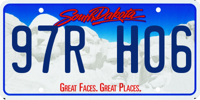 SD license plate 97RH06