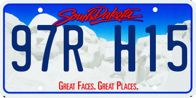 SD license plate 97RH15