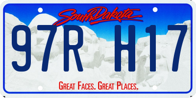 SD license plate 97RH17