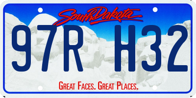 SD license plate 97RH32