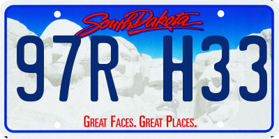 SD license plate 97RH33