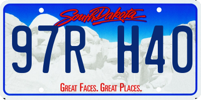 SD license plate 97RH40