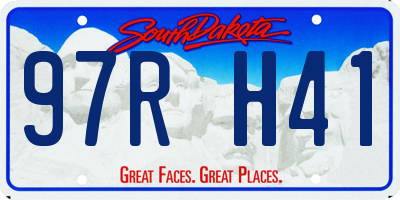 SD license plate 97RH41