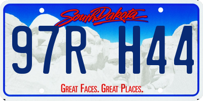 SD license plate 97RH44