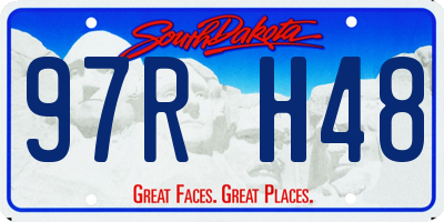 SD license plate 97RH48