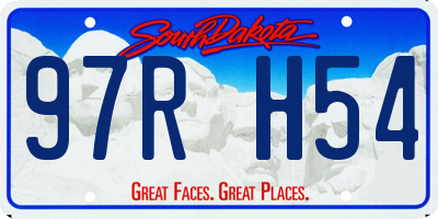 SD license plate 97RH54