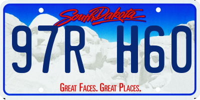 SD license plate 97RH60