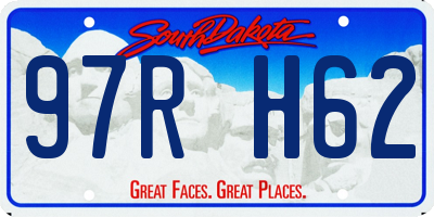 SD license plate 97RH62