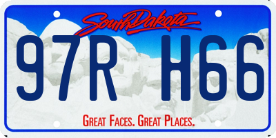 SD license plate 97RH66