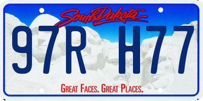 SD license plate 97RH77