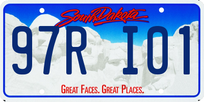 SD license plate 97RI01