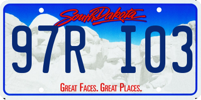 SD license plate 97RI03