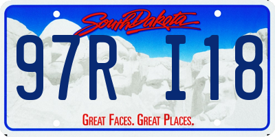 SD license plate 97RI18