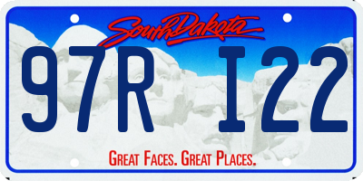 SD license plate 97RI22