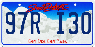 SD license plate 97RI30