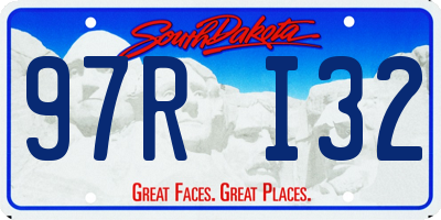 SD license plate 97RI32