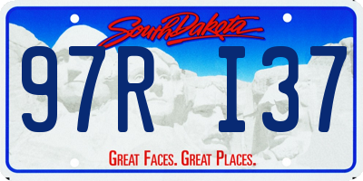 SD license plate 97RI37