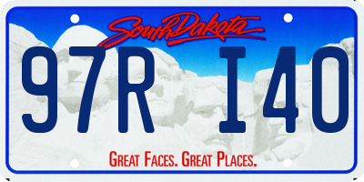 SD license plate 97RI40